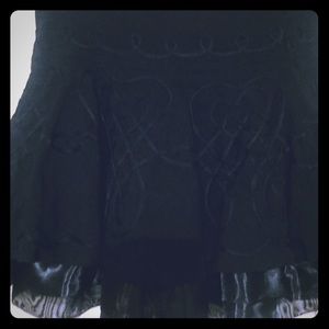 Mini skirt with tulle underneath skirt